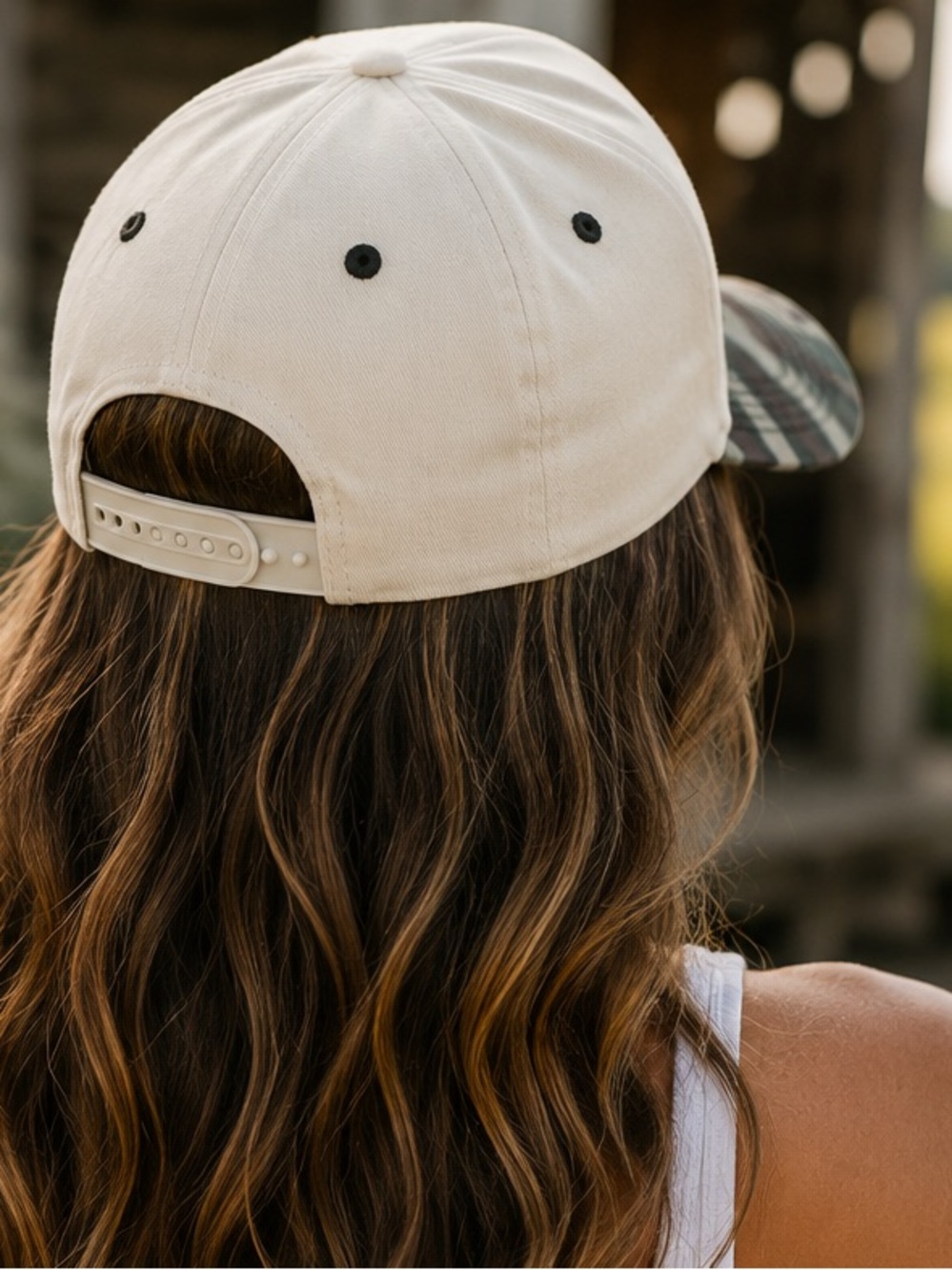 🆕 Cool Mom Camo Brim Baseball Hat Cream Black Embroidered Snapback - Picture 2 of 3